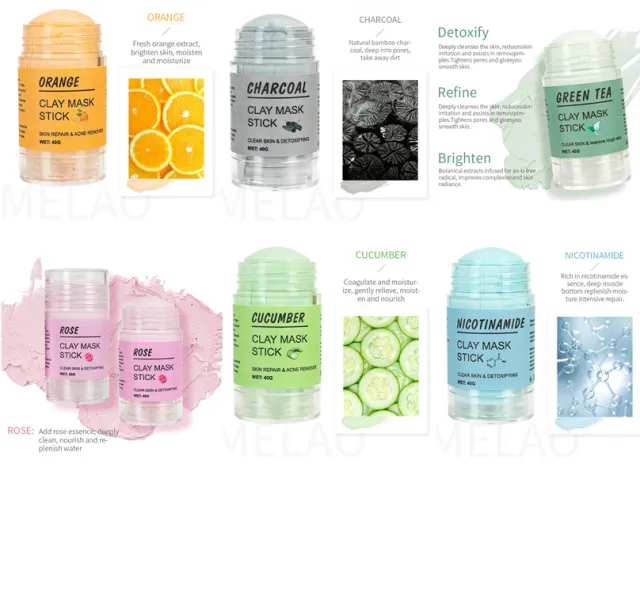 Solid Cleansing Hydrating Moisturizing Lazy Smear Type Fruit Mask 6Pcs Set - Shop at LoveMi