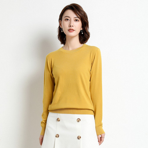 Title 1, Loose And Versatile Round Neck Wool Base Sweater