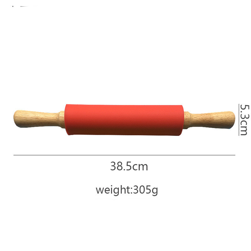 Title 14, Rolling Pin Silicone Rolling Wooden Handle Nood...