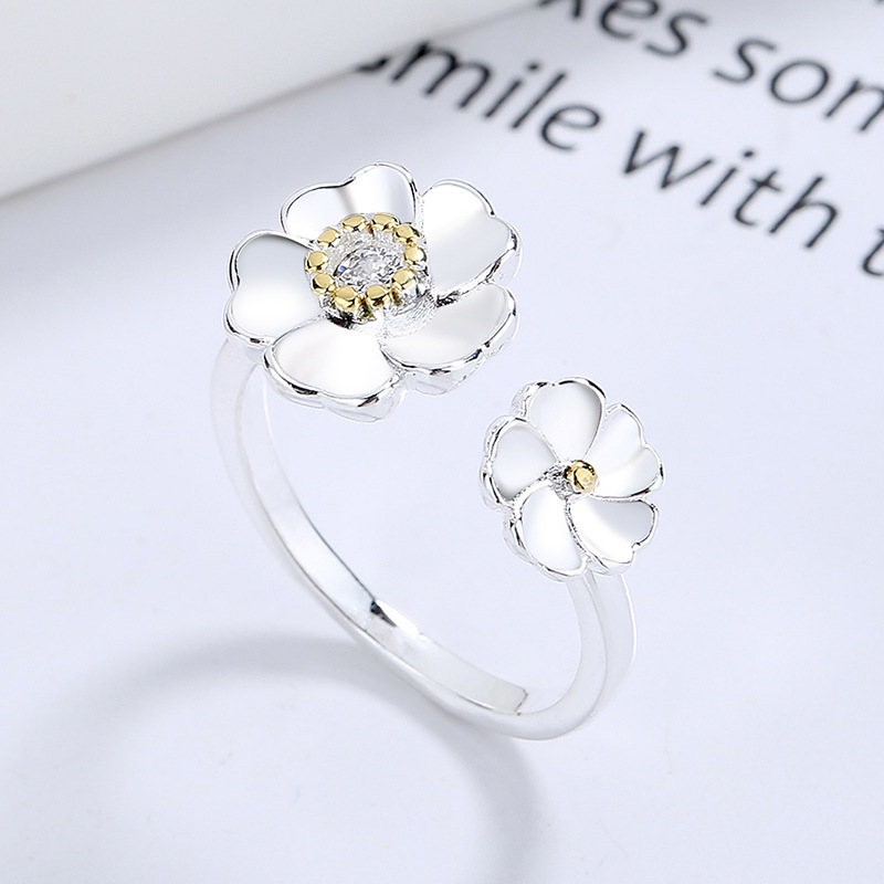 Title 3, Simple Fashion Flower Ring Japanese And Korean ...