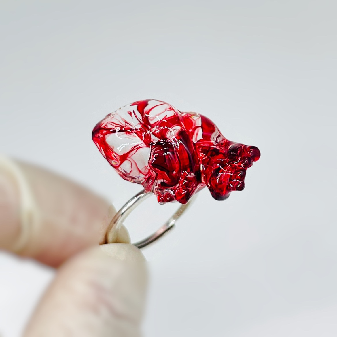 Meow Can Handmade Original Design S925 Sterling Silver Heart Ring