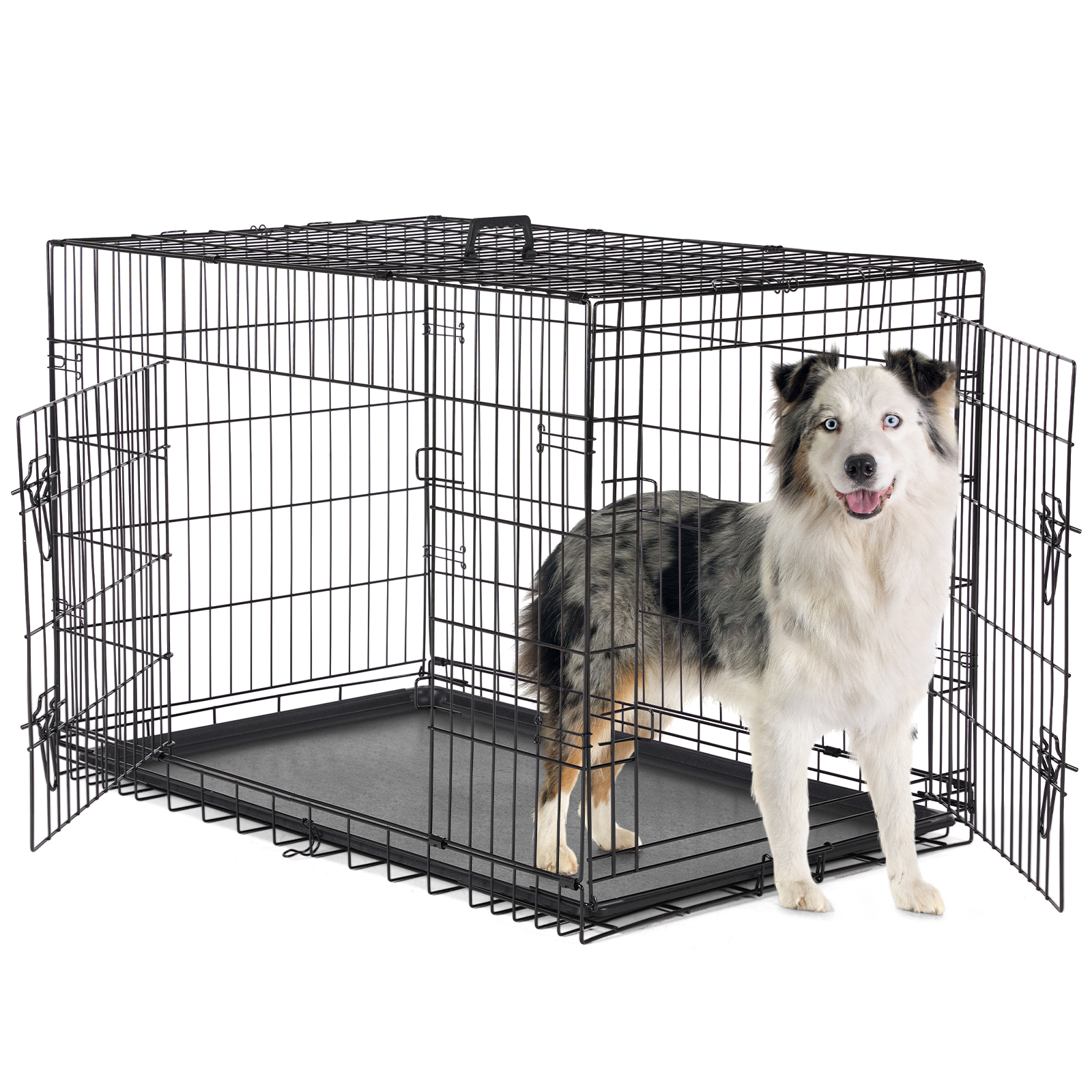A Dog Cage With Two Doors 42Double Door - Shop at LoveMi