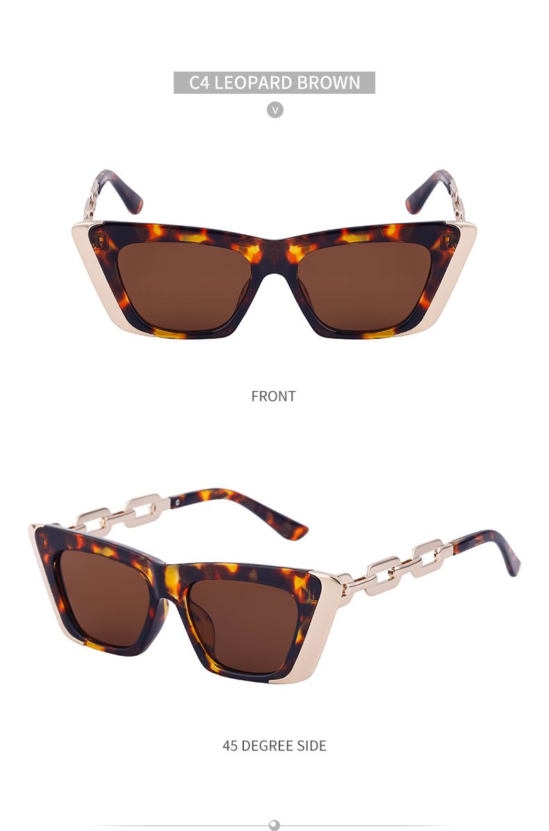 Title 11, Chain Small Frame Sunglasses Personality Cat Eyes