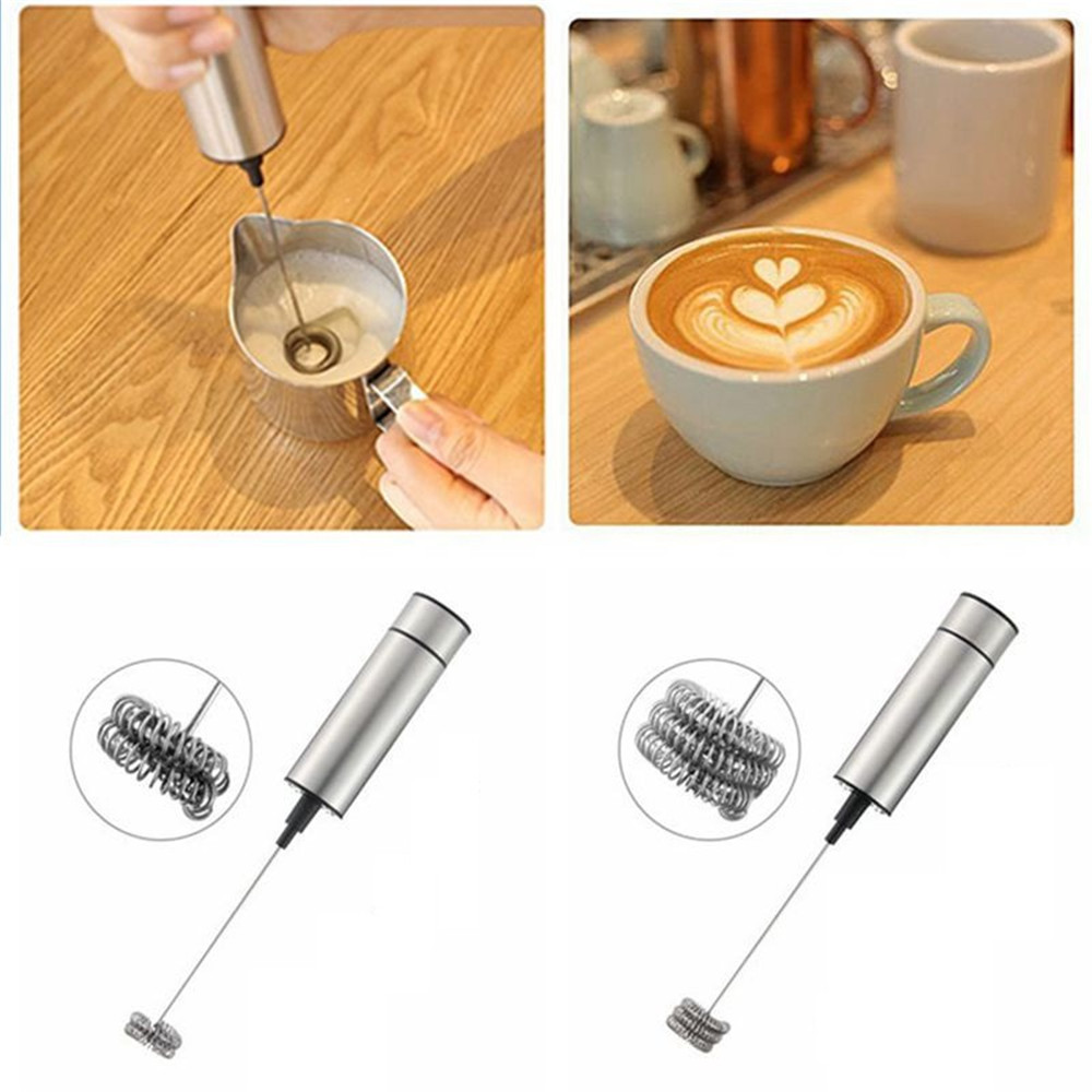 Title 1, Electric Stainless Steel Handheld Milk Frother ...