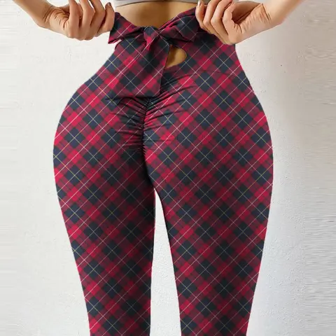 Tight-fitting Hip Sexy Sweatpants High Waist Stretch Bow Yoga