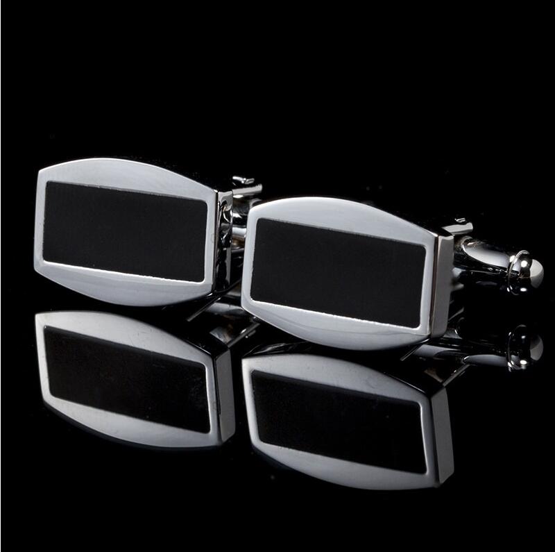 Square Men's Cufflinks Spot Simple French Cuff Buttons — foto 4
