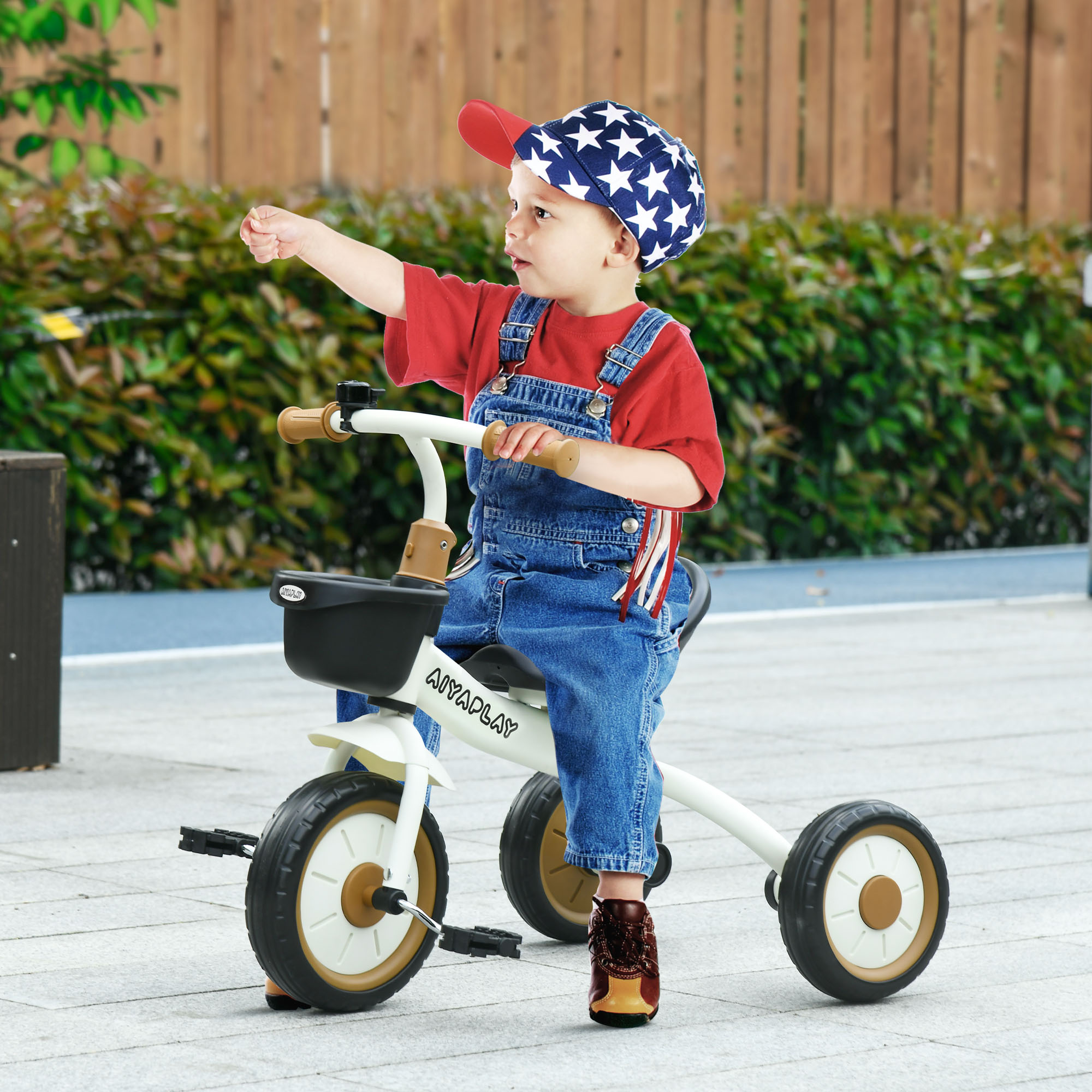 Children's Tricycle With Adjustable Seats, Basket, And Bell, Suitable — image 2