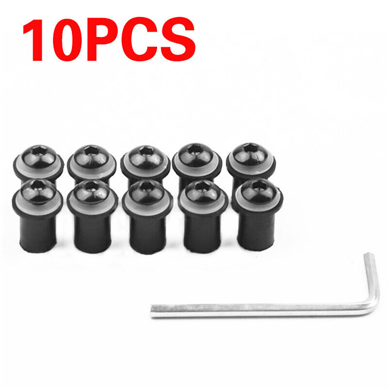 Motorcycle Windscreen Screen Bolts Screw Kit M5 Bolts Rubber Well Nuts Washers