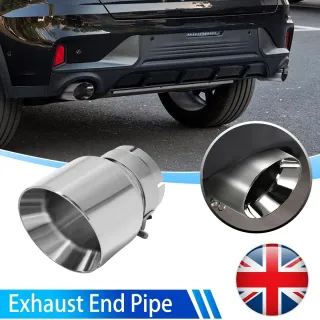 3''Inlet 4''Outlet Tailpipe Trim Tip Exhaust End Pipe Polished Stainless Steel
