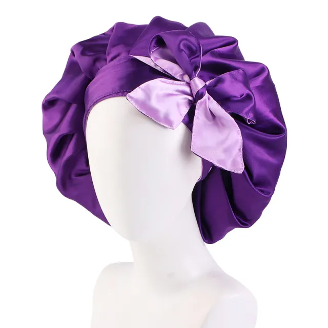Trendy Double Satin Women's Hair Care Hat Purple - Shop at LoveMi