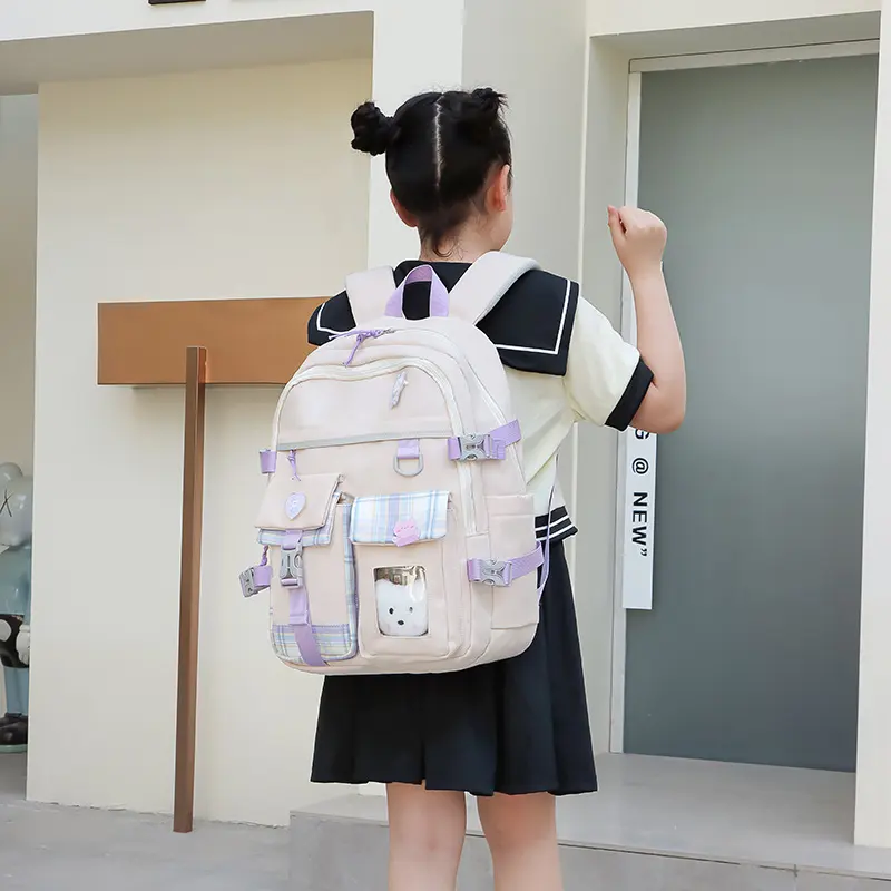 Cartoon Cute and Lightweight Burden-reducing Student Schoolbag