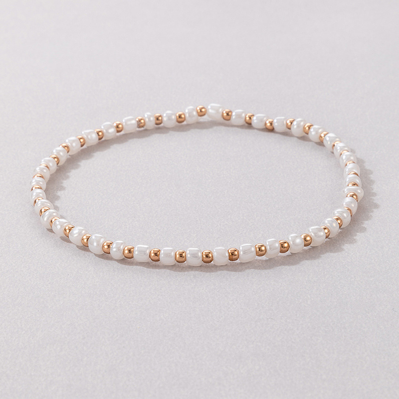 Title 5, Alloy Round Beads A String Of Beads Single Anklet