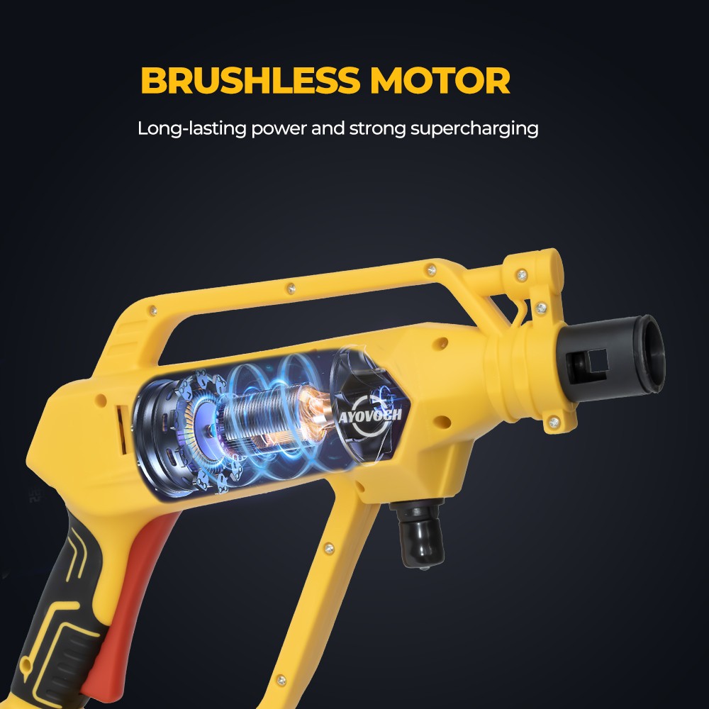 4000W Cordless Car High Pressure Washer Jet Water Cleaner Gun With 2 Battery — image 2