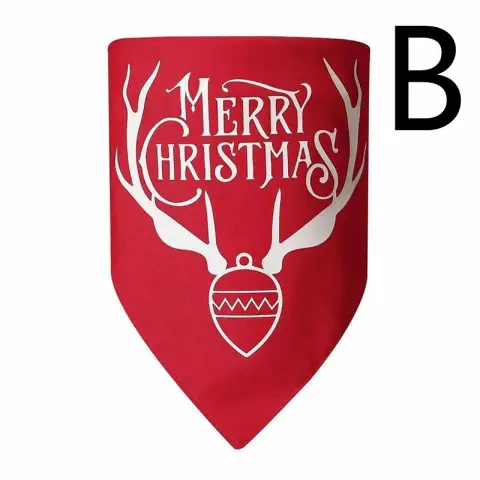 Christmas Dog Triangle Bandana Double-layer Dog