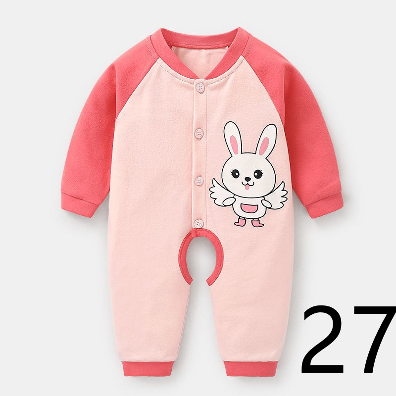 Cotton Printed Baby Long-sleeved One-piece Suit