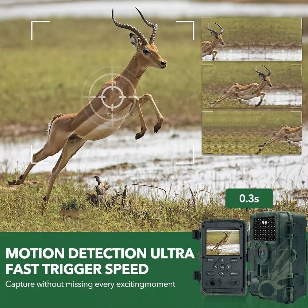 64GB 60MP Wildlife WIFI APP Trail Camera 4K Night Vision Outdoor Hunting Camera