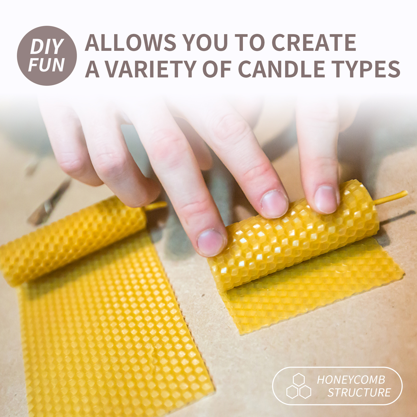 Beeswax Tablets Handmade Diy Christmas Atmosphere Creative Honeycomb Candles Pure Beeswax Roll Wax Tablets Raw Materials image 3