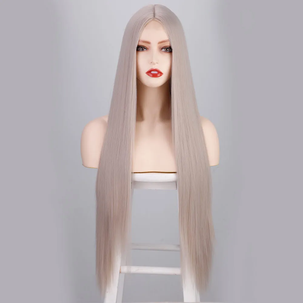 Front Lace Long Straight Hair Chemical Fibre Wig - 4503Color