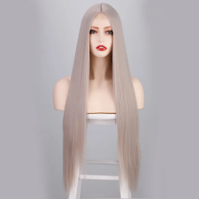 Front Lace Long Straight Hair Chemical Fiber Wig 4503Color - Shop at LoveMi