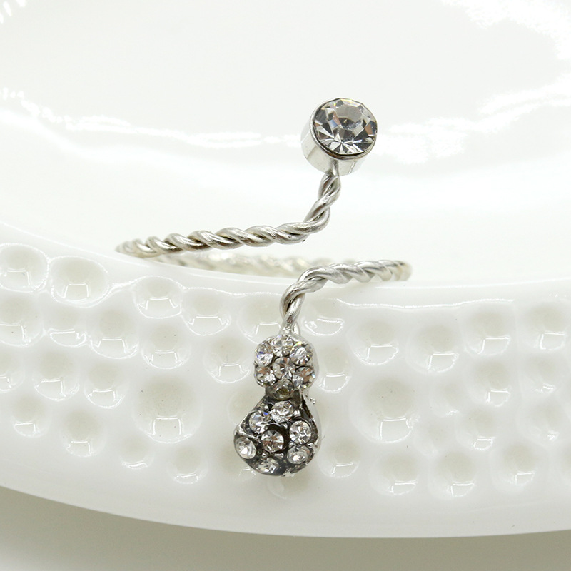 Rhinestone Starfish Five-pointed Star Ring Flowers