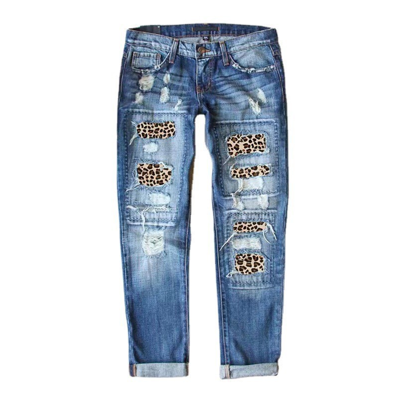 Printed Washed Loose Fitting Wide Leg Jeans Yellow - Shop at LoveMi