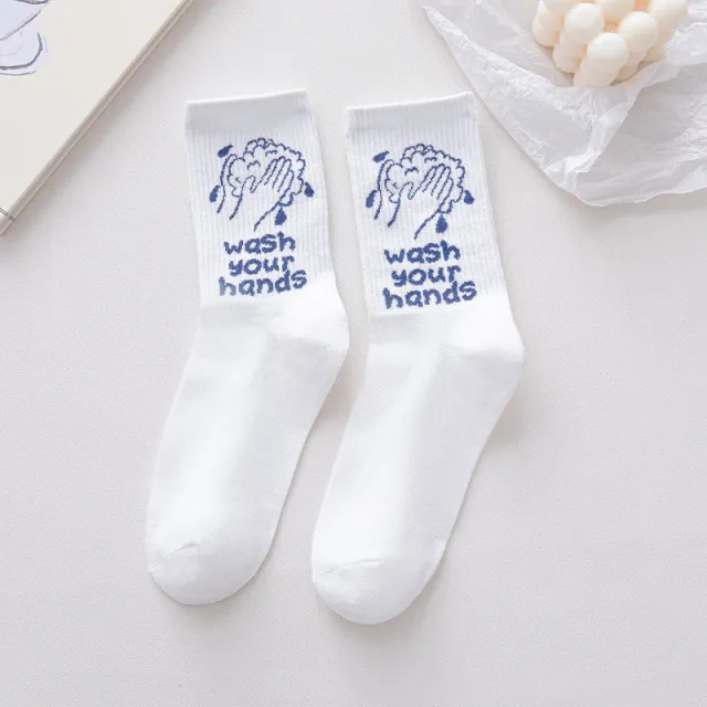 Japanese Women's New Breathable Sweat absorbing Mid tube Socks Hands - Shop at LoveMi