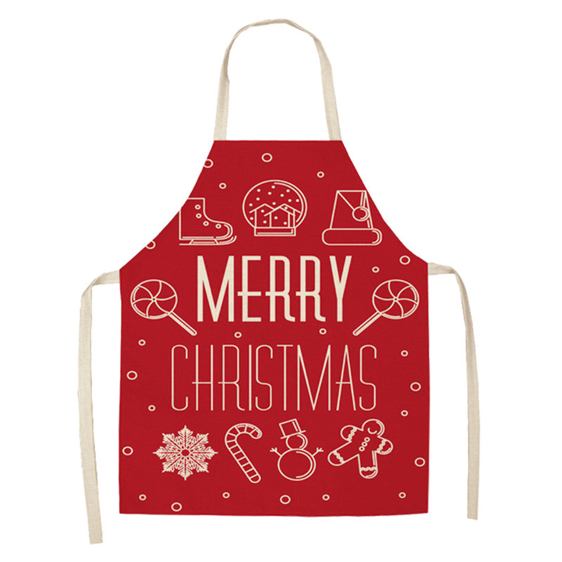 Title 1, Christmas Festival Snowman Linen Apron