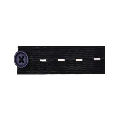 Elastic Adjustable Trousers With Extended Elastic Buckle - Black - View 1