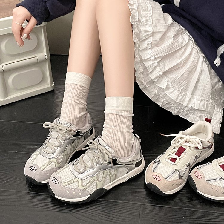 Mesh Lace-Up Training Shoes