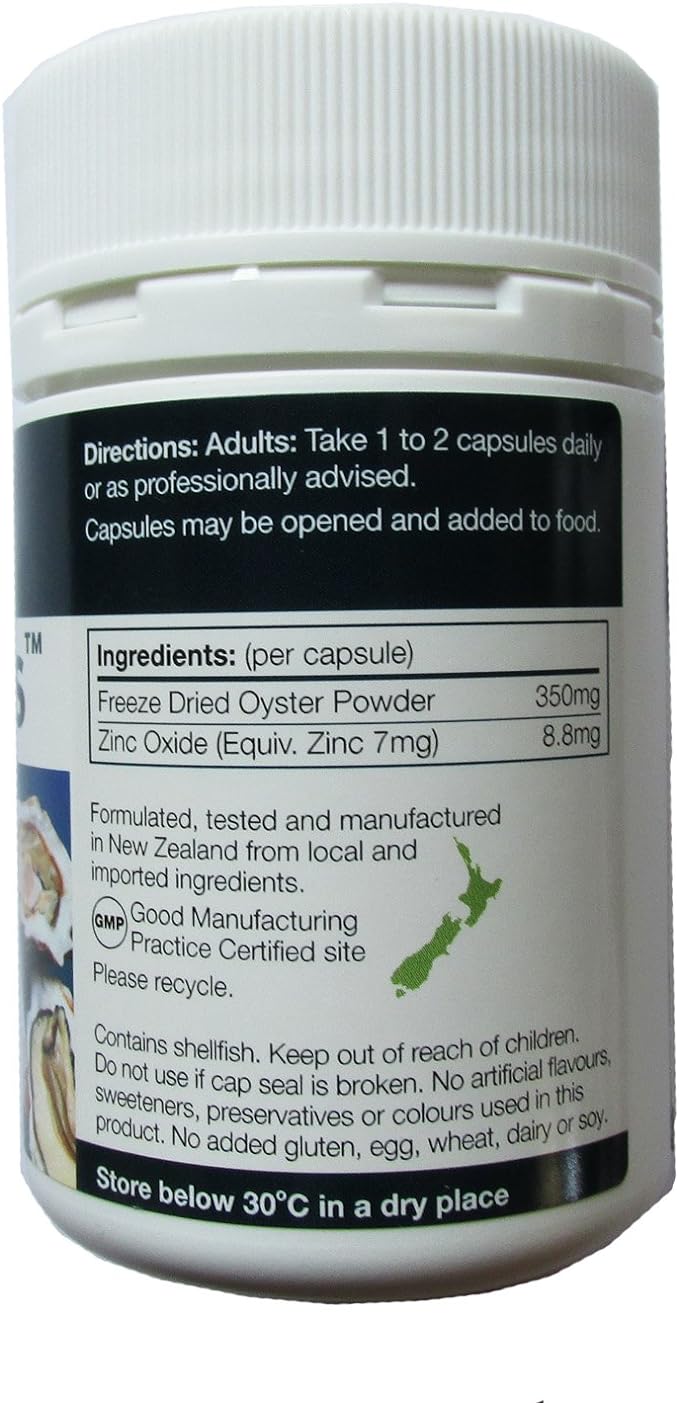 Oyster Plus Zinc And Taurine Marine Nutrient 60 Capsules Health And Vitality Dietary Supplement