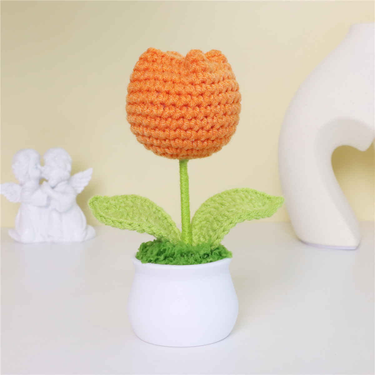 Crochet Tulip Potted Ornament, picture 2 of 5