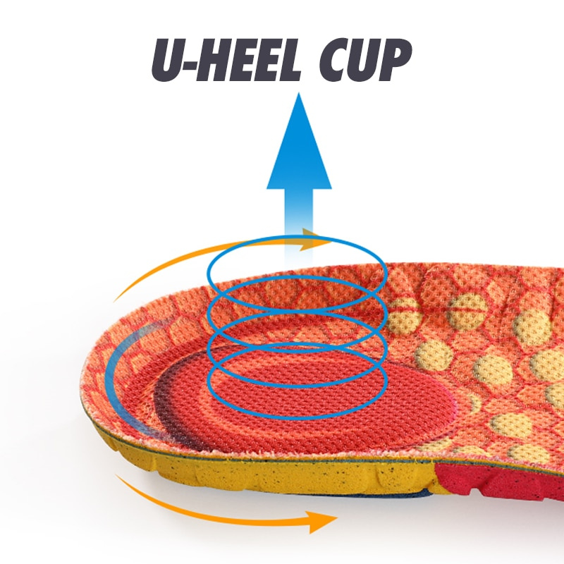 3ANGNI New Design Comfort Insoles Arch Support Shoe Pad Heel Shock Absorption for Women Men Sport BASF PU Foam Insoles