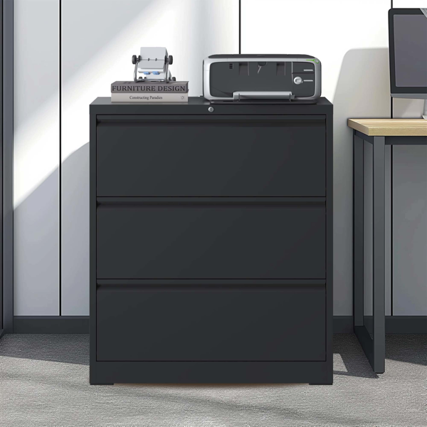 3 Drawer Lateral File Cabinet with Lock – Heavy-Duty Metal Filing Cabinet for Home Office, Wide Storage for Letter/Legal/A4/F4, Silent Full-Extension Slides, Anti-Tilt Safety-15