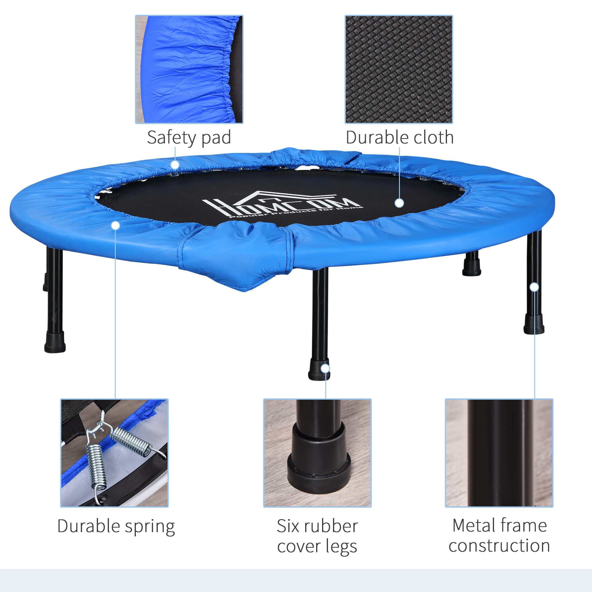 36 Inch Mini Fitness Trampoline, Home Gym Yoga Exercise Rebound Device, Indoor — image 9