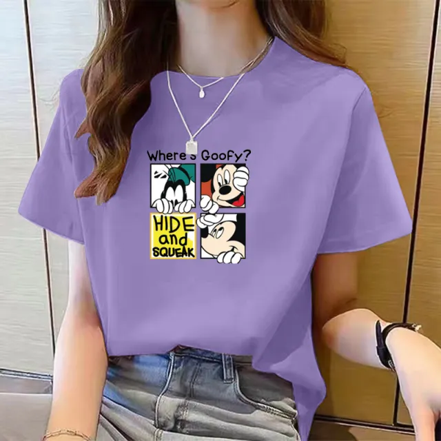Women's Cute Bear Plus Size Cotton Short Sleeve T shirt 16 Style - Shop at LoveMi