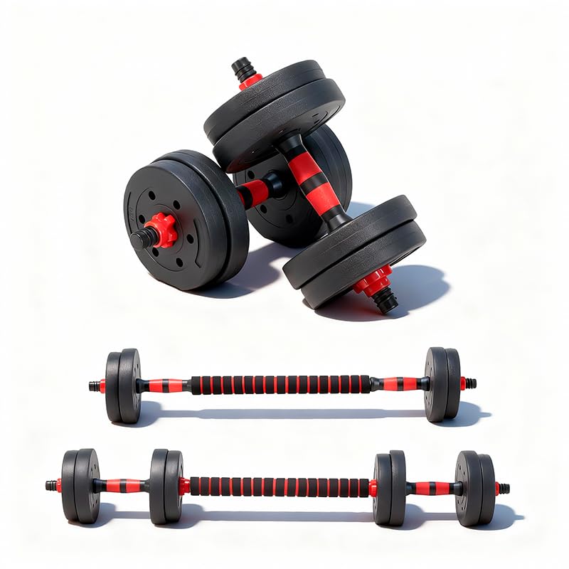 Adjustable Dumbbell Sets, 4-in-1 Variable Dumbbells, Barbells, Kettlebells, Mult