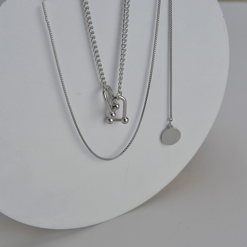 Net Red Fashion Double-layer Necklace Women Stitching