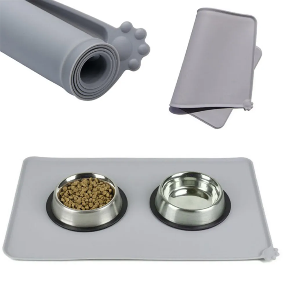 Waterproof Pet Mat For Dogs And Cats Pure Color Silicone Pet Food Mat – image 8