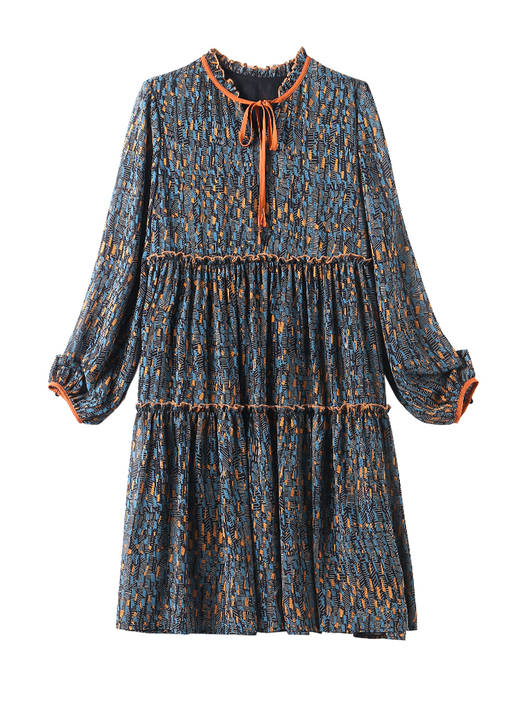 Floral Chiffon Long Sleeve Dress, picture 2 of 6