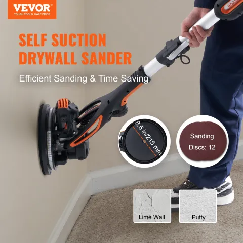 VEVOR Drywall Sander 900W Brush Motor 800-1800RPM Variable