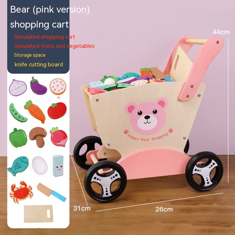 Bear Shopping Cart Pink