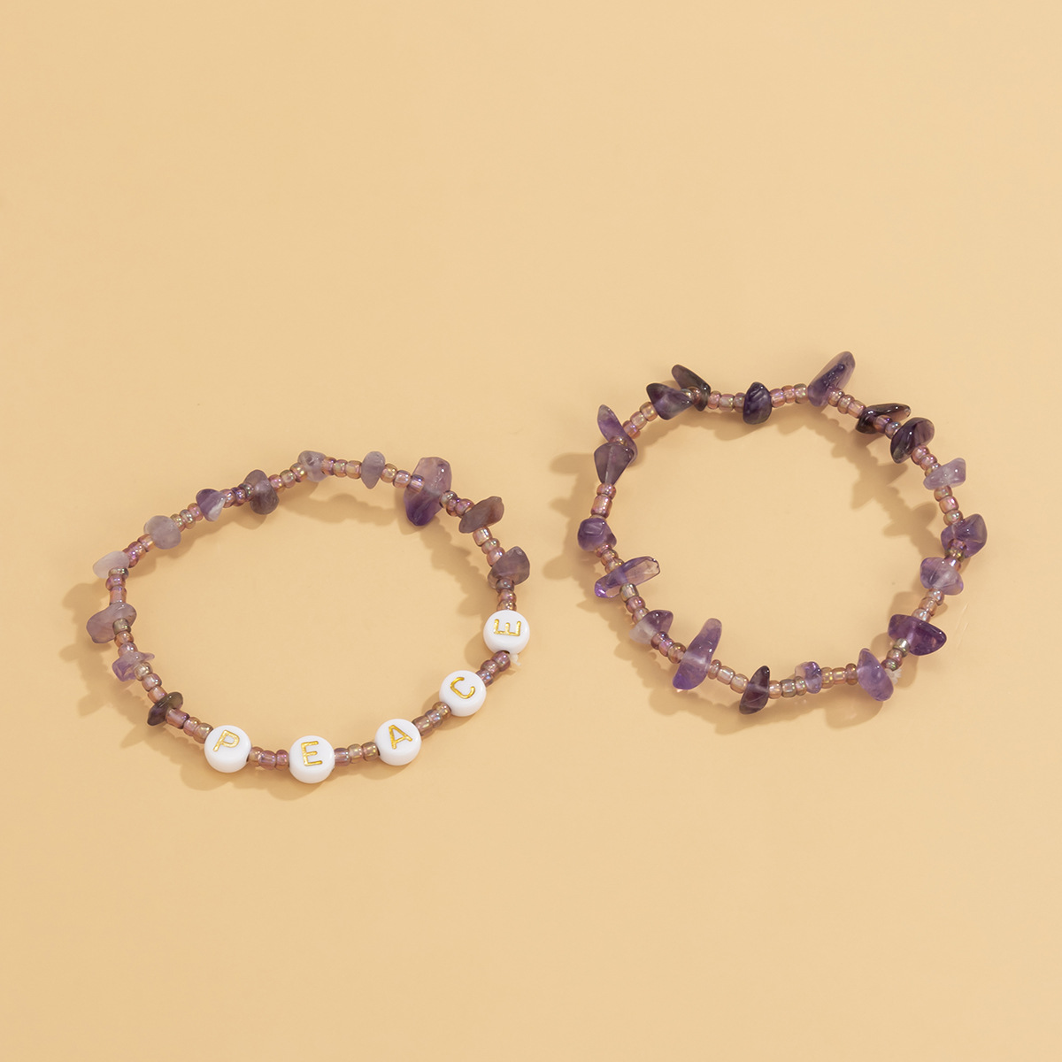 Crushed Stone Hand-woven Rice Bead Bracelet