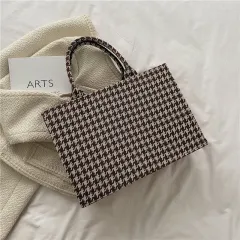 Popular Simple Shoulder Bag Tote - Brown - View 1