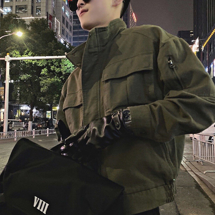 Men's Fashion Ruffian Handsome Loose Style Retro Casual Coat