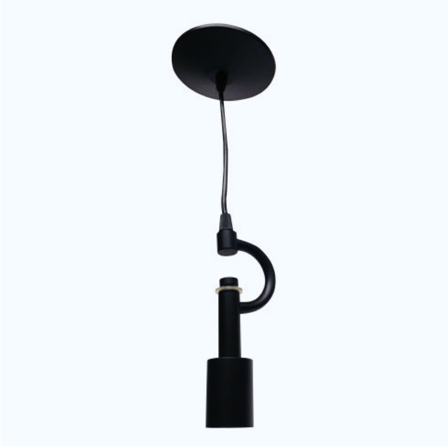 Satin Black Pendant Light Fixture For 3 Lights, Vintage Ceiling Hanging Light Fixture With Fabric Cord For Home Lightning