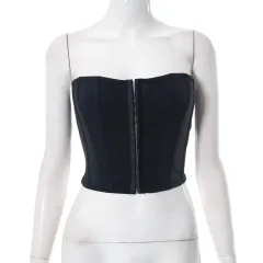Short Spicy Girl Tunic Top - Black - View 1