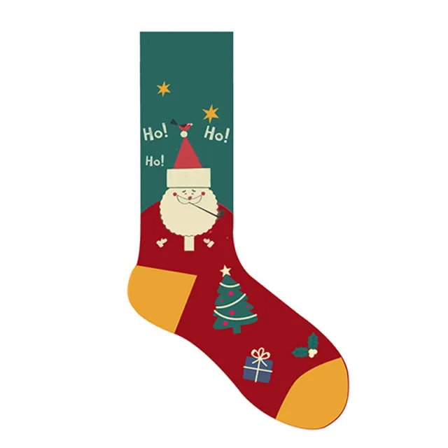 Christmas Socks Festive High Tube Pure Cotton Pipe - Shop at LoveMi