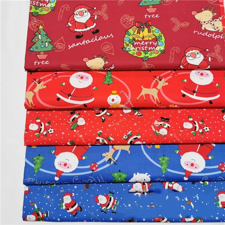Red Santa Cotton Twill Cartoon Bed Clothing