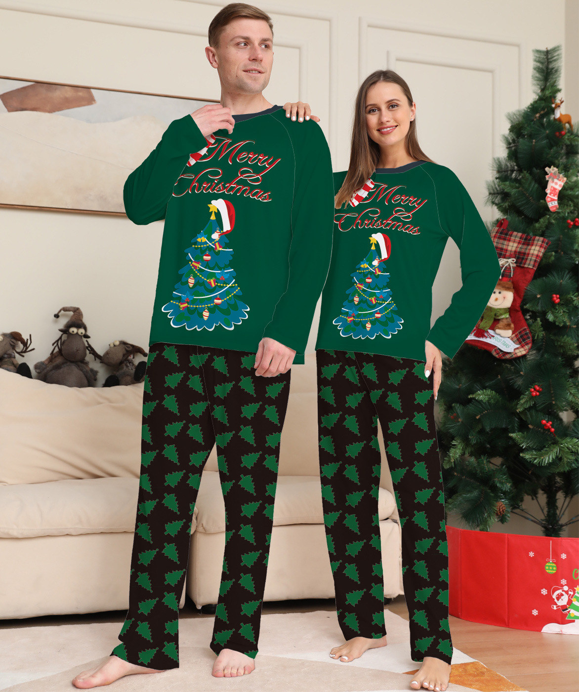 Parent-Child Christmas Suit Long-sleeved Homewear Pajamas — foto 4