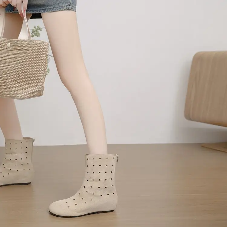 Women's Retro Hollow Western Cutout Boots, 2026
